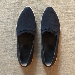 Navy Blue Slide-On Sneakers!